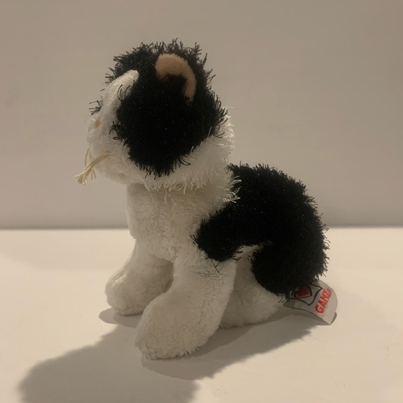 Ganz Webkinz Lil' Kinz Black & White Cat Kitty Plush Stuff Animal Toy - Picture 3 of 6